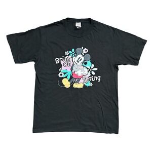 Disney Mickey Mouse with Easter Bunny‎ Rabbit Bring on Spring Shirt Size L